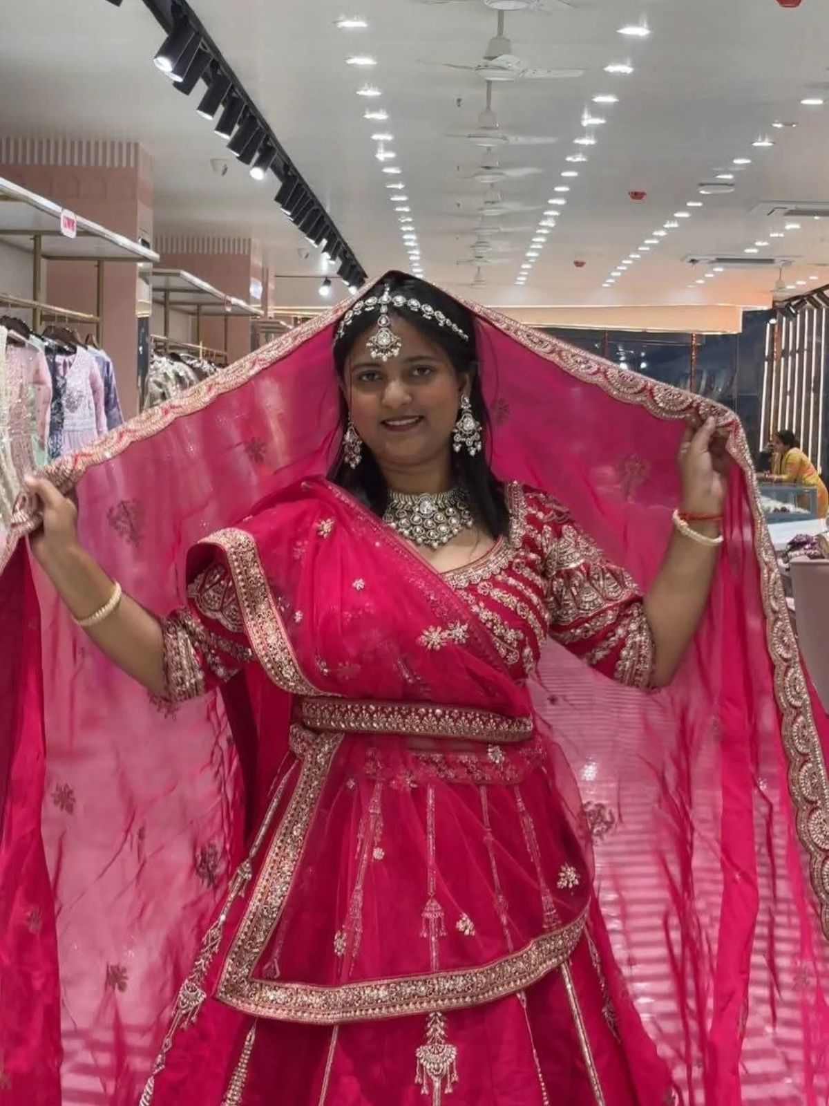 Bridal lehenga in pink