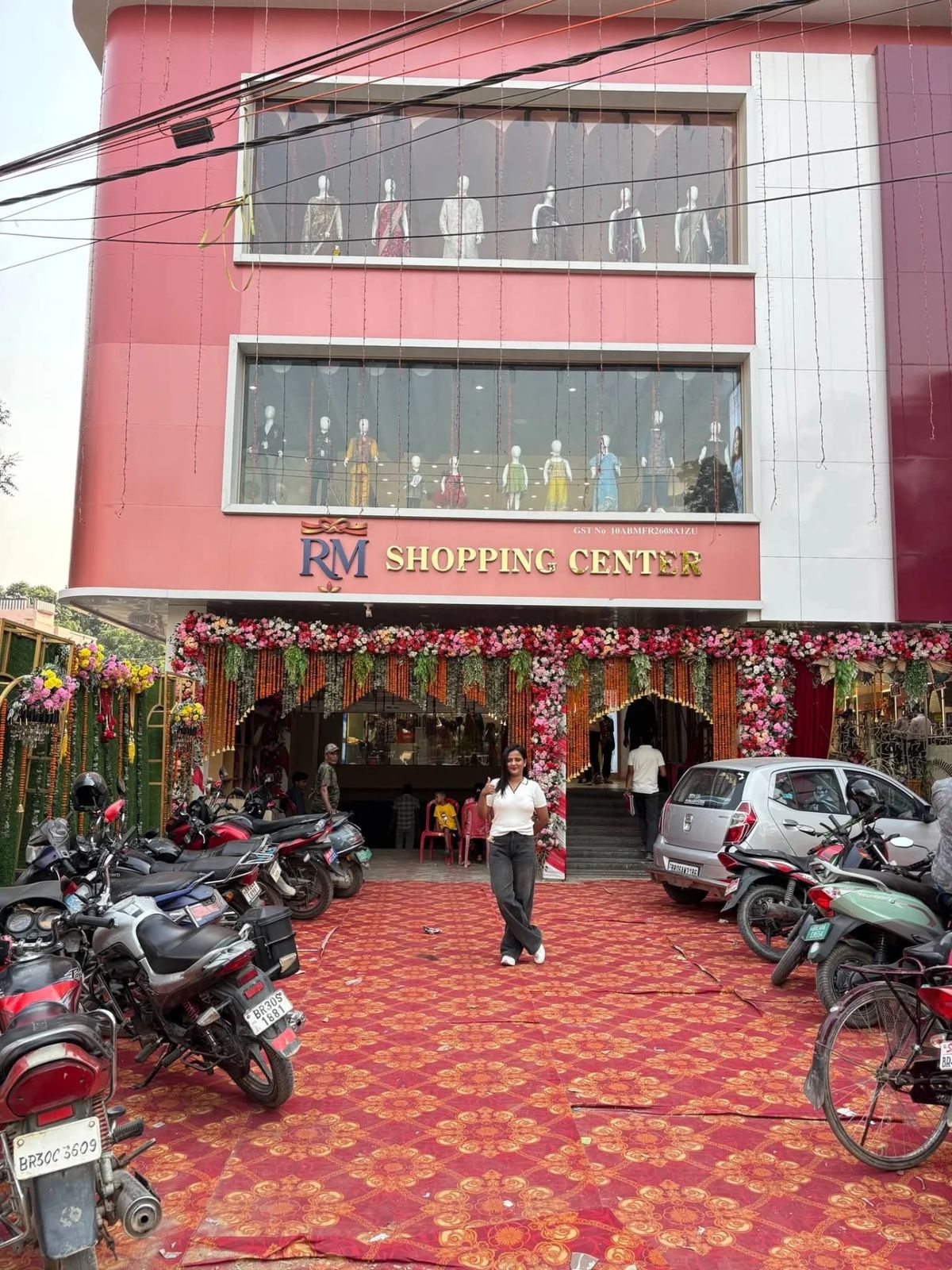 Decorated entrance of RM Shopping Centre on opening day